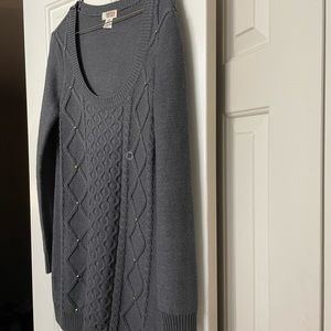 Grey woman studded sweater, never been worn in size medium
